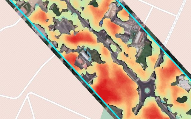 输电线路走廊内的植被高度分级